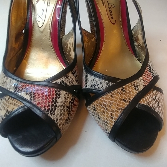 Poetic Licence Womens snakeskin print 4" heel - Picture 2 of 8